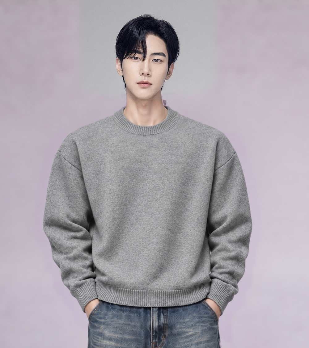 뉘아즈 숄더 절개 라운드 니트