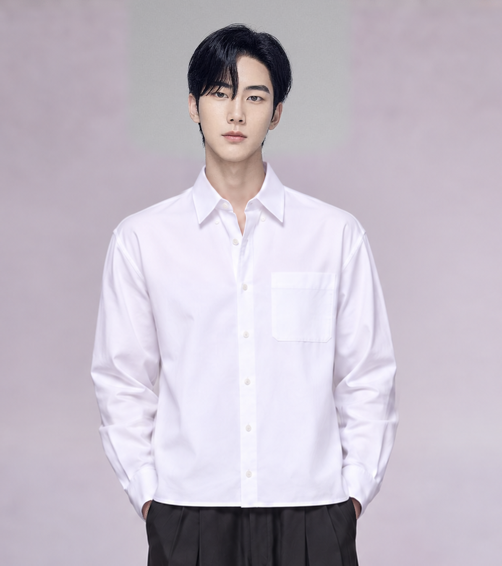 무지 옥스퍼드 크롭 셔츠